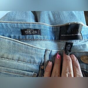 White House Black Market Sky Blue Wide Leg Jeans